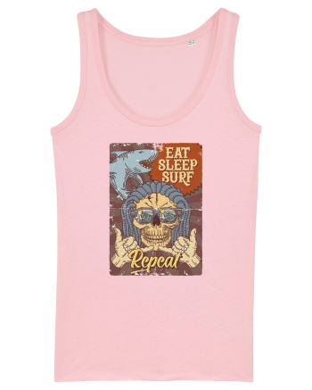 Eat Sleep Surf Repeat Cotton Pink