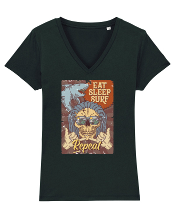 Eat Sleep Surf Repeat Black