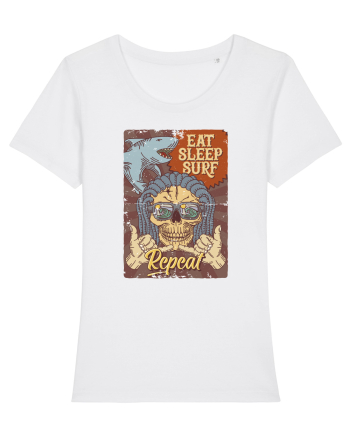 Eat Sleep Surf Repeat White