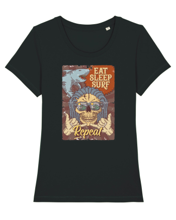 Eat Sleep Surf Repeat Black