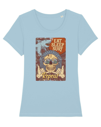Eat Sleep Surf Repeat Sky Blue
