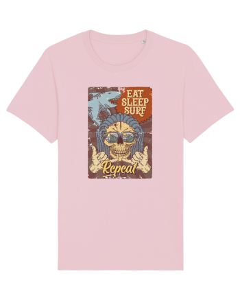 Eat Sleep Surf Repeat Cotton Pink
