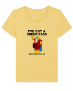 I've Got a Green Pass Tricou mânecă scurtă guler larg fitted Damă Expresser