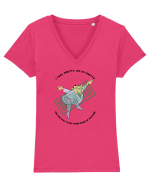 Pretty Vaccinated Tricou mânecă scurtă guler V Damă Evoker