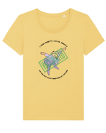 Pretty Vaccinated Tricou mânecă scurtă guler larg fitted Damă Expresser