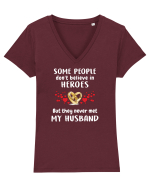 Hero My husband Tricou mânecă scurtă guler V Damă Evoker