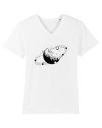 Nature and solar system Tricou mânecă scurtă guler V Bărbat Presenter