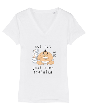 Not Fat Just Sumo Training (negru) White