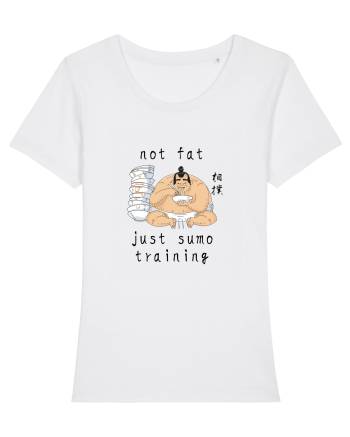 Not Fat Just Sumo Training (negru) White