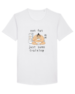 Not Fat Just Sumo Training (negru) Tricou mânecă scurtă guler larg Bărbat Skater