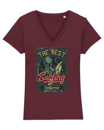 The Best Surfing Octopus Burgundy