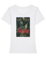 The Best Surfing Octopus Tricou mânecă scurtă guler larg fitted Damă Expresser