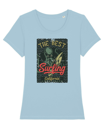 The Best Surfing Octopus Sky Blue