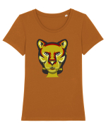 Femeie Deghizata  Tricou mânecă scurtă guler larg fitted Damă Expresser