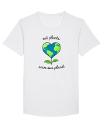 Eat plants Tricou mânecă scurtă guler larg Bărbat Skater