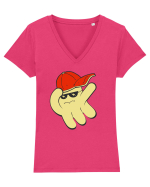 Dabbing Ghost Tricou mânecă scurtă guler V Damă Evoker