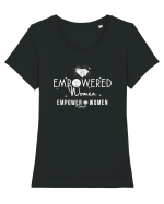 Empowered women Tricou mânecă scurtă guler larg fitted Damă Expresser