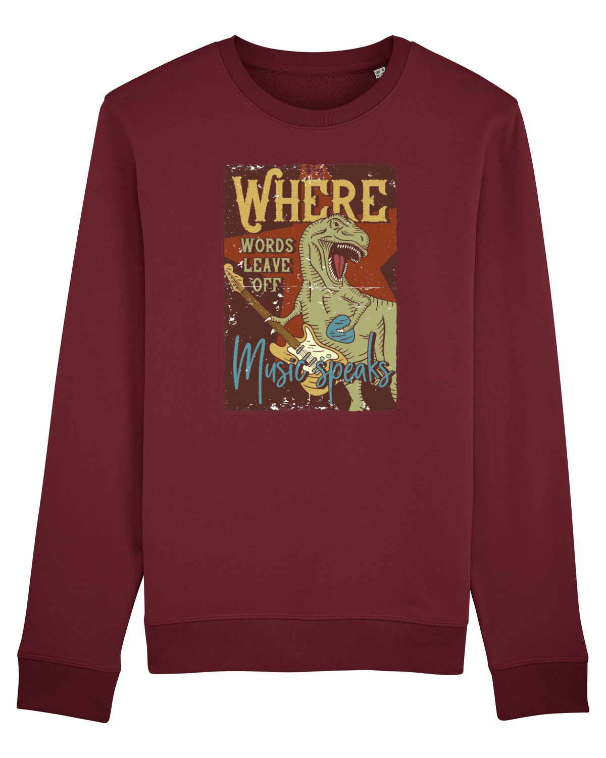 Bluză mânecă lungă Unisex Rise Burgundy