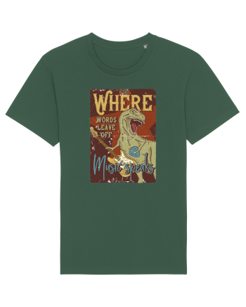 Where Words Leave off Music Speaks Trex Bottle Green