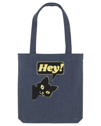 Funny Black Cat Midnight Blue