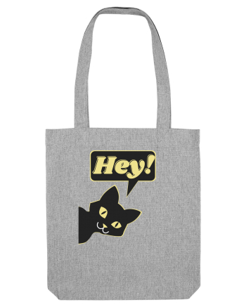 Funny Black Cat Heather Grey