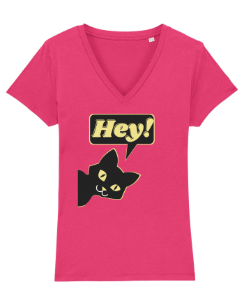 Funny Black Cat Raspberry
