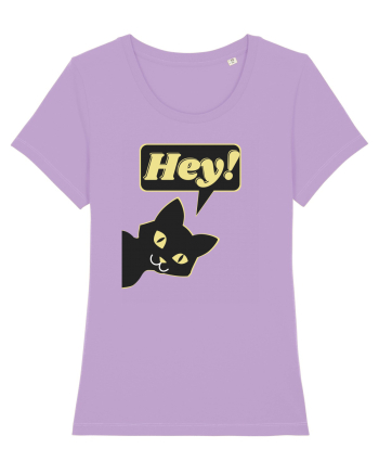 Funny Black Cat Lavender Dawn