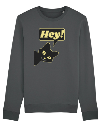 Funny Black Cat Anthracite