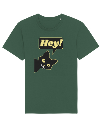 Funny Black Cat Bottle Green
