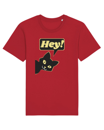 Funny Black Cat Red