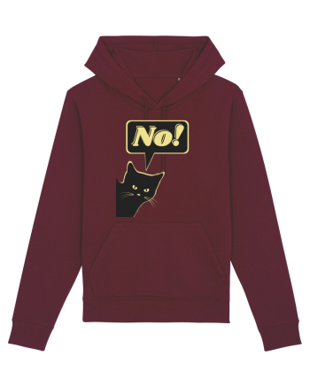Funny Black Cat Burgundy