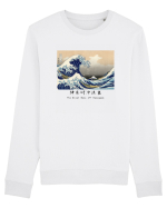 The Great Wave off Kanagawa (text negru) Bluză mânecă lungă Unisex Rise