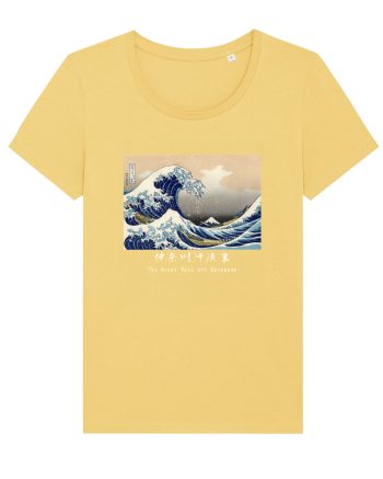 The Great Wave off Kanagawa (text alb) Jojoba