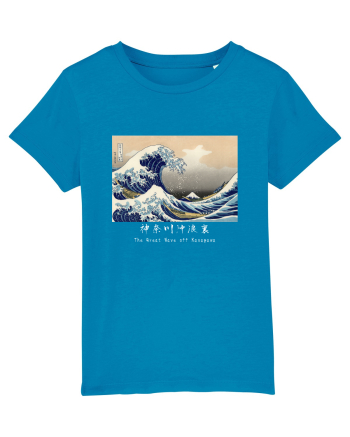 The Great Wave off Kanagawa (text alb) Azur