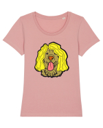Funny Golden Retriever Tricou mânecă scurtă guler larg fitted Damă Expresser