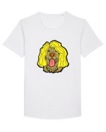 Funny Golden Retriever Tricou mânecă scurtă guler larg Bărbat Skater