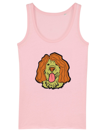 Funny Golden Retriever Cotton Pink