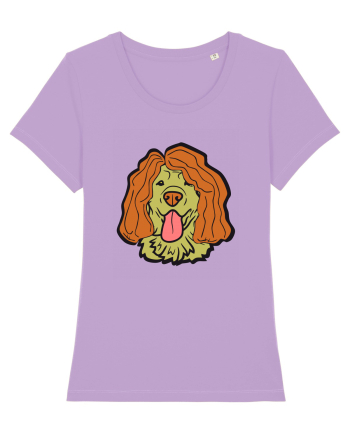 Funny Golden Retriever Lavender Dawn