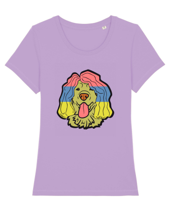 Funny Golden Retriever Lavender Dawn