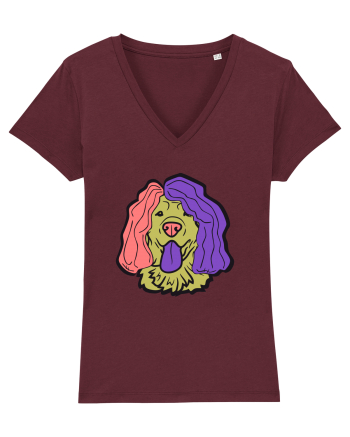 Funny Golden Retriever Burgundy