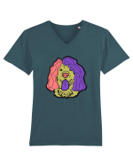 Funny Golden Retriever Tricou mânecă scurtă guler V Bărbat Presenter