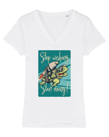 Stop wishing Start doing! White