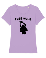 Free Hugs Tricou mânecă scurtă guler larg fitted Damă Expresser