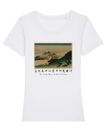 The Inume Pass in Kai Province (text negru) Tricou mânecă scurtă guler larg fitted Damă Expresser