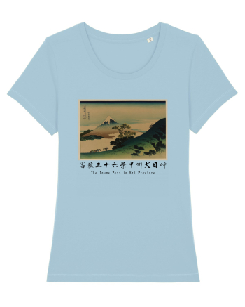 The Inume Pass in Kai Province (text negru) Sky Blue