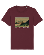 The Inume Pass in Kai Province (text alb) Tricou mânecă scurtă Unisex Rocker