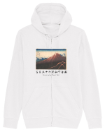 Storm below Mount Fuji (text negru) Hanorac cu fermoar Unisex Connector