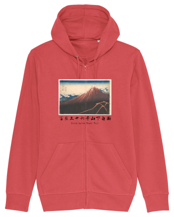 Storm below Mount Fuji (text negru) Carmine Red