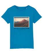 Storm below Mount Fuji (text negru) Tricou mânecă scurtă  Copii Mini Creator