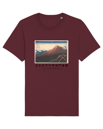 Storm below Mount Fuji (text negru) Burgundy